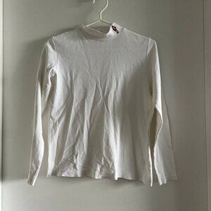 (2for$10) White Mock Neck Long Sleeve with Nutcracker Detail